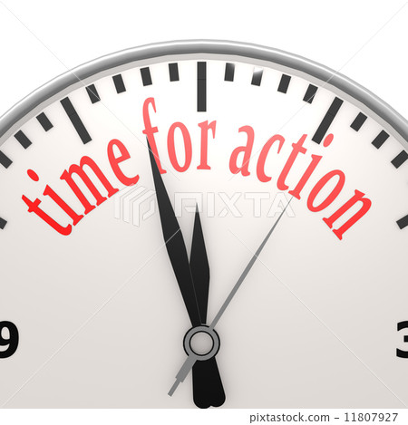 Time for action clock - Stock Illustration [11807927] - PIXTA