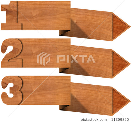 Wooden Banners with Three Options 11809830