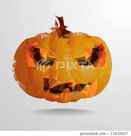 polygonal halloween pumpkin polygonal halloween pumpkin 11810027