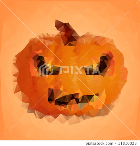 polygonal halloween pumpkin polygonal halloween pumpkin 11810028