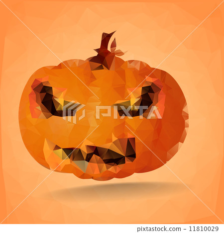 polygonal halloween pumpkin polygonal halloween pumpkin 11810029