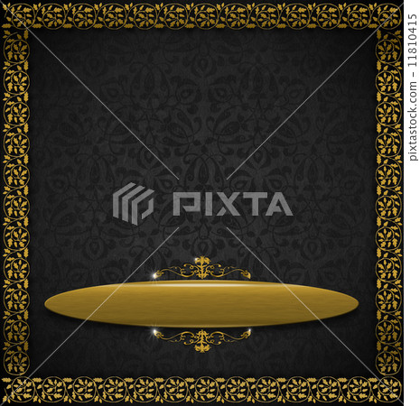 Luxury Floral Black and Gold Velvet Background Luxury Floral Black and Gold Velvet Background 11810415