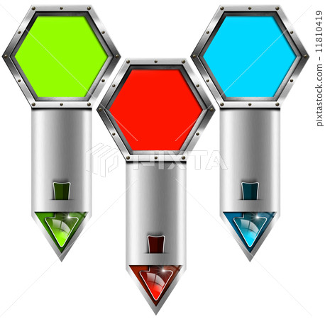 Metal Banners with Double Arrow 11810419