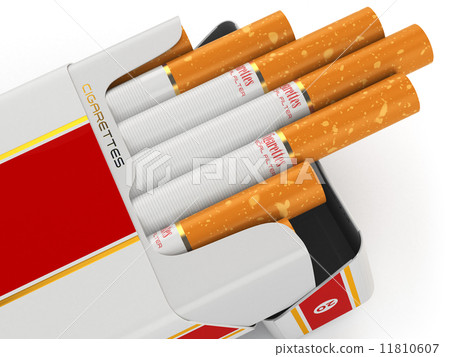 Generic cigarette pack on white background. 11810607