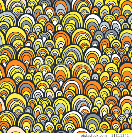 Seamless pattern with doodle ornament 11811341