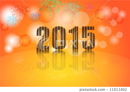 2015 Year Celebration Illustration Vector Stock Illustration 