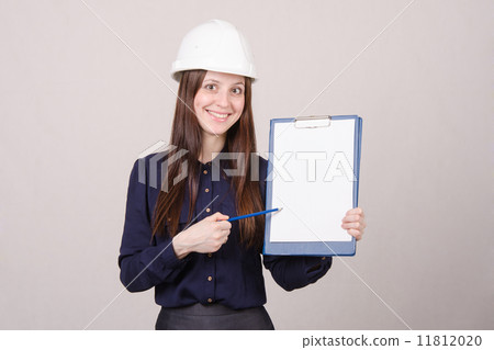 Girl in a helmet advertises inscription 11812020