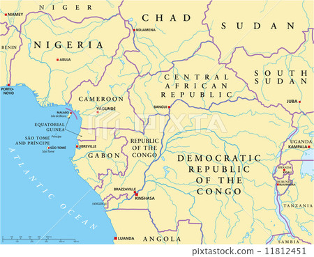 West Central Africa Political Map 11812451