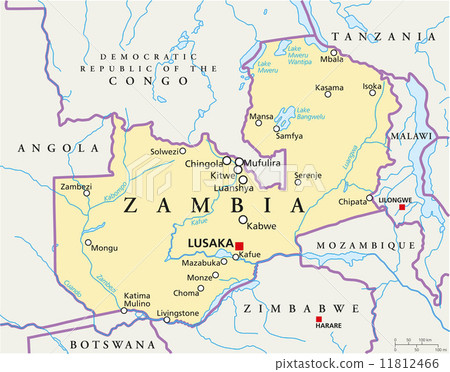 Zambia Political Map 11812466