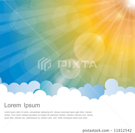 Abstract Natural Sunshine and Cloud Vector Background. 11812542