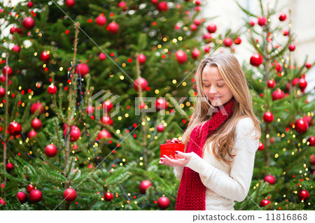 Girl with a Christmas present Girl with a Christmas present 11816868