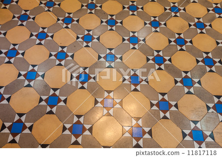 Pattern of colored cotta tile as floor 11817118