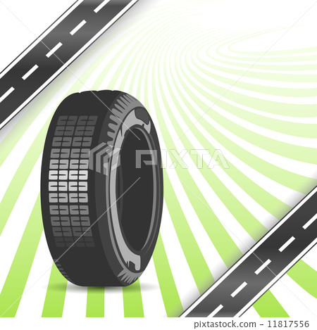 Black rubber tire 11817556