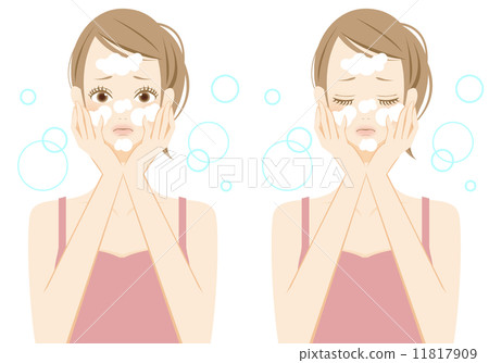 Face care face women troubled during face washing Face care face women troubled during face washing 11817909