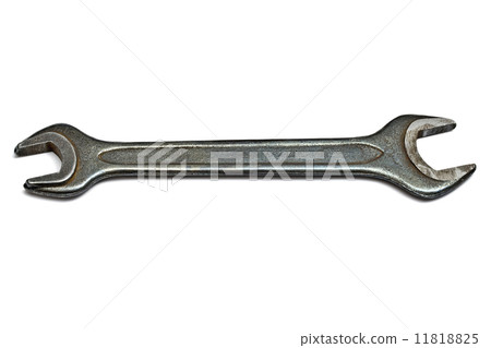 An old wrench isolated on white 11818825