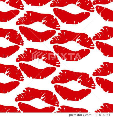 Stock Illustration: Kisses pattern