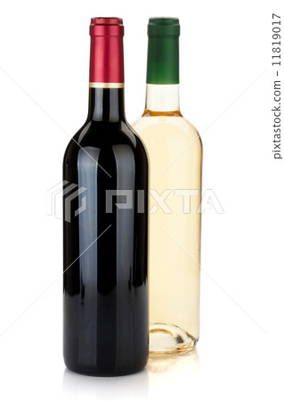 Red and white wine bottles 11819017