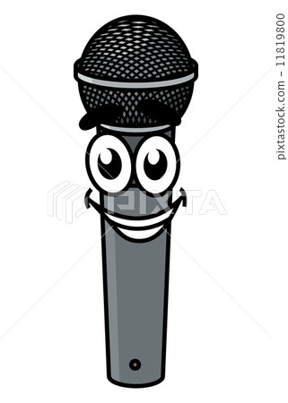 cartoon microphone stock illustration 11819800 pixta cartoon microphone stock illustration