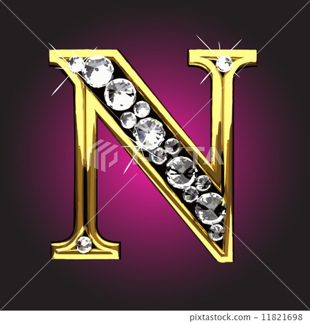 Vector golden figure with diamonds 11821698