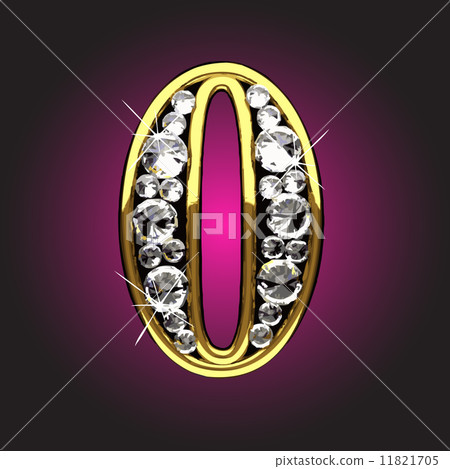 Vector golden figure with diamonds 11821705