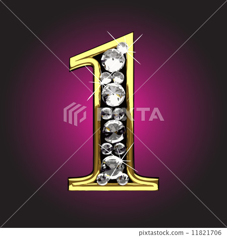 Vector golden figure with diamonds 11821706