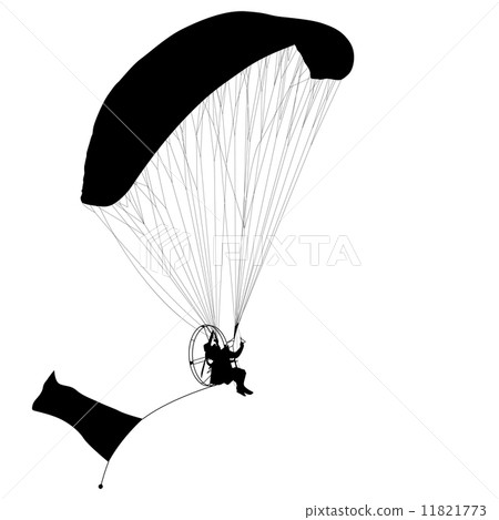 Paragliding , silhouette  vector illustration 11821773