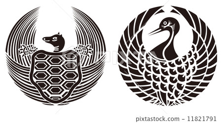 Tsurugame Painting pattern family crest Tsurugame Painting pattern family crest 11821791