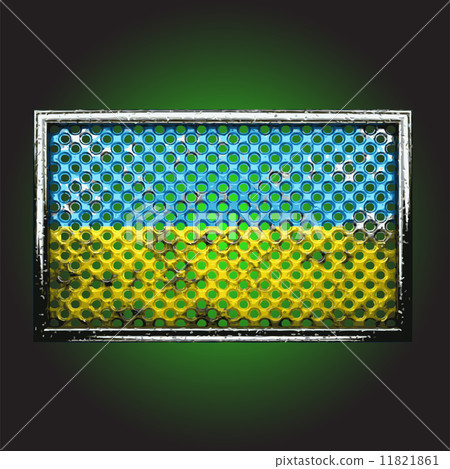 Vector flag on old metal 11821861