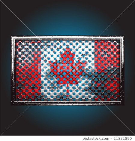 Vector flag on old metal 11821890