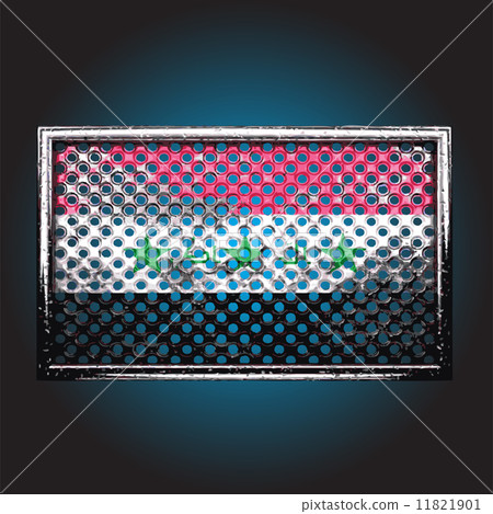 Vector flag on old metal 11821901