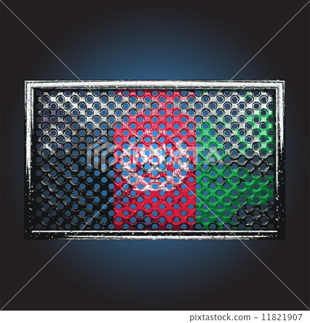 Vector flag on old metal 11821907