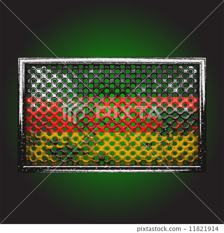 Vector flag on old metal 11821914