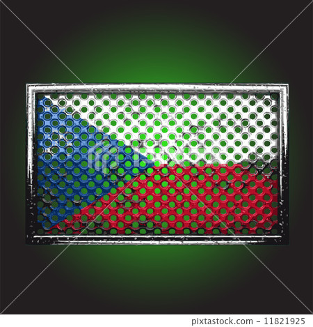 Vector flag on old metal 11821925