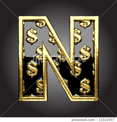 Vector black letter with dollars 11822057