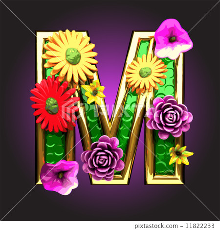 Vector green figure with flowers Vector green figure with flowers 11822233