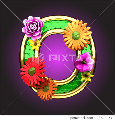 Vector green figure with flowers Vector green figure with flowers 11822235