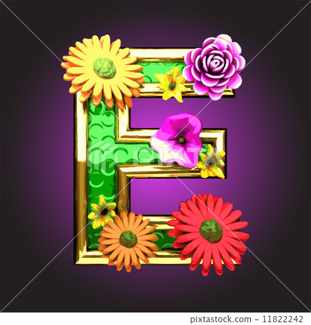 Vector green figure with flowers Vector green figure with flowers 11822242