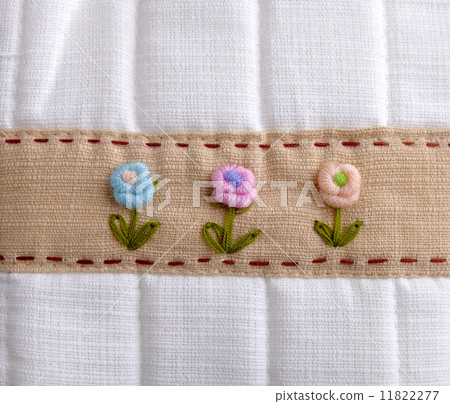 texture of cloth with handcraft flowers 11822277