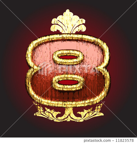 vector retro golden figure vector retro golden figure 11823578