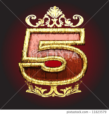 vector retro golden figure vector retro golden figure 11823579