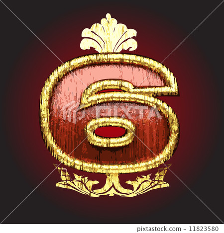 vector retro golden figure vector retro golden figure 11823580