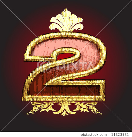 vector retro golden figure 11823581