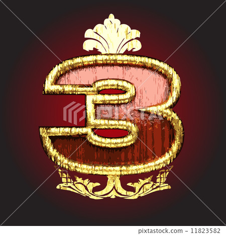 vector retro golden figure 11823582