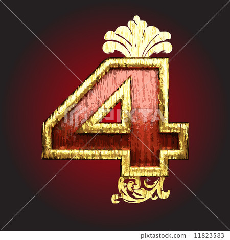 vector retro golden figure 11823583