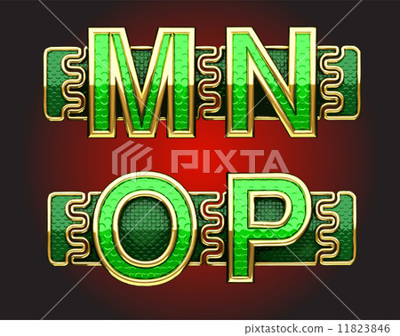 Vector line up golden figures 11823846