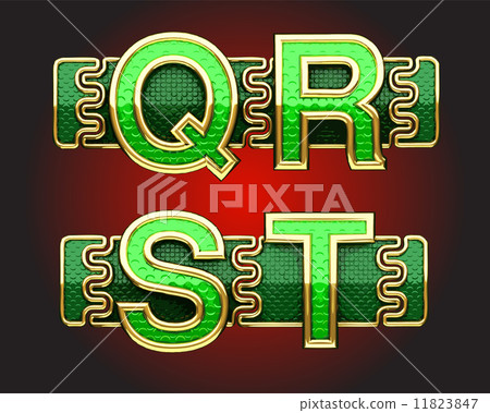 Vector line up golden figures 11823847