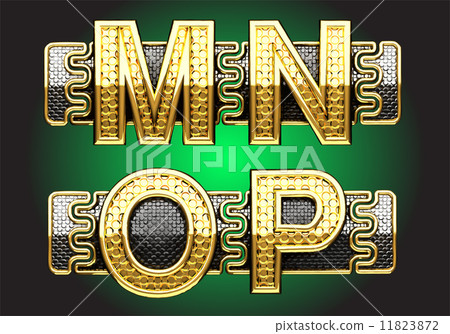 Vector line up golden figures 11823872