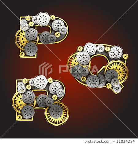 Vector metal figure  with gearwheels 11824254