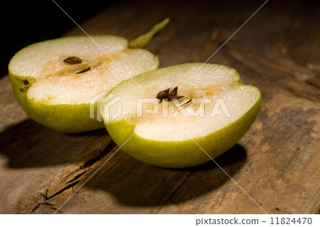 fresh pear cutted in half fresh pear cutted in half 11824470