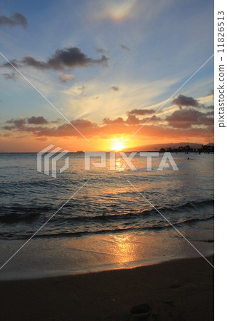 威基基海灘晚上視圖 威基基海灘晚上視圖 11826513